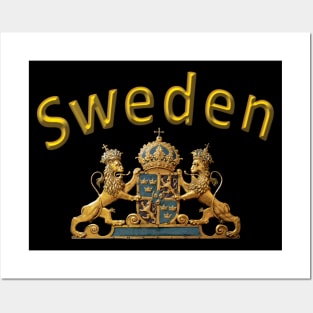 Coat of arms of Sweden. Posters and Art